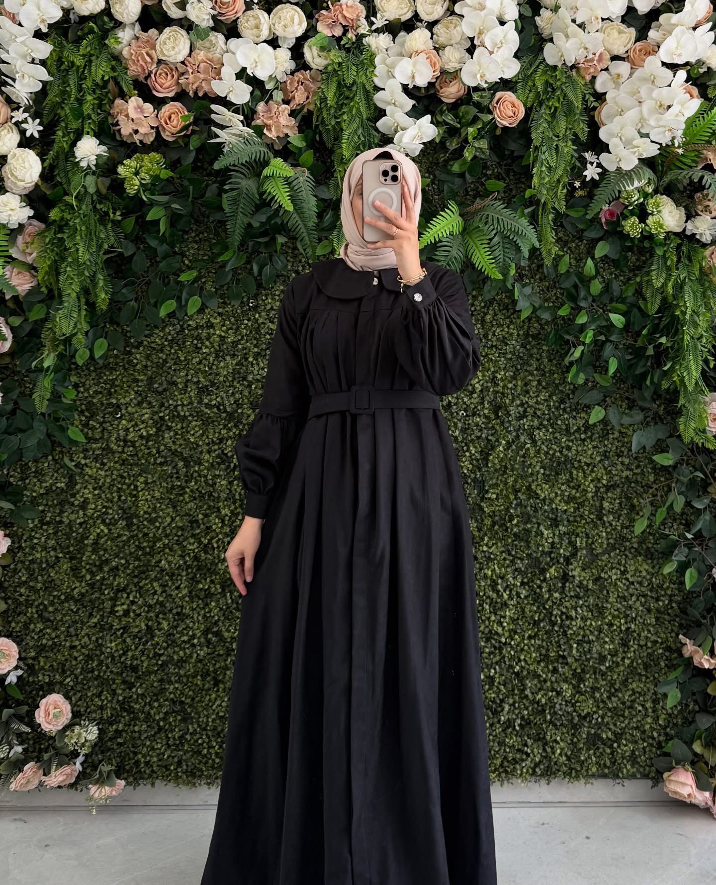 زرافتين دوكونوشو | 2025-2026 Kışlık Süet Uzun Elbise - 145 سم 