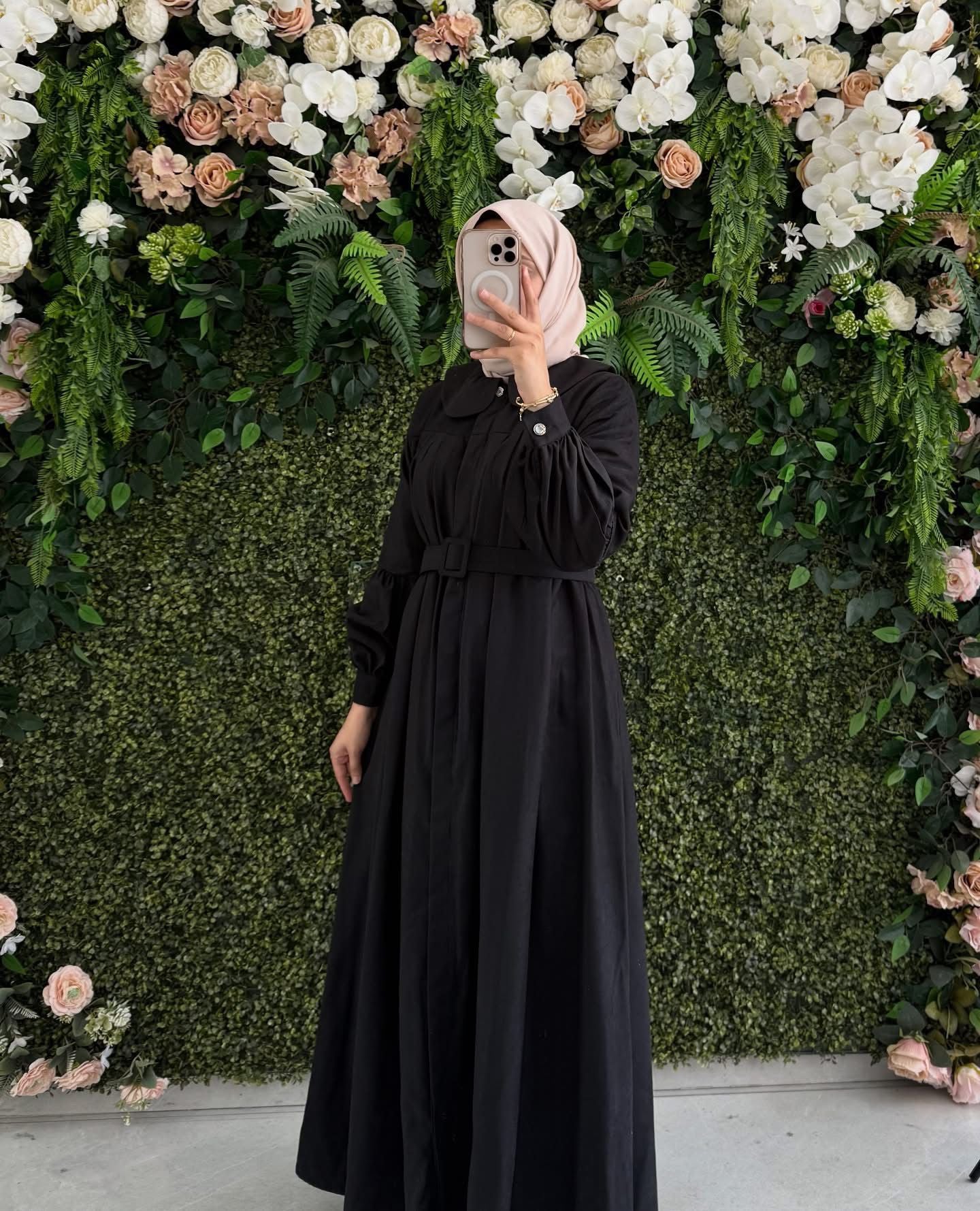 زرافتين دوكونوشو | 2025-2026 Kışlık Süet Uzun Elbise - 145 سم 