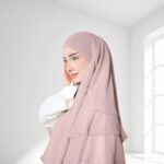 İki Katlı Şifon Rahat Khimar